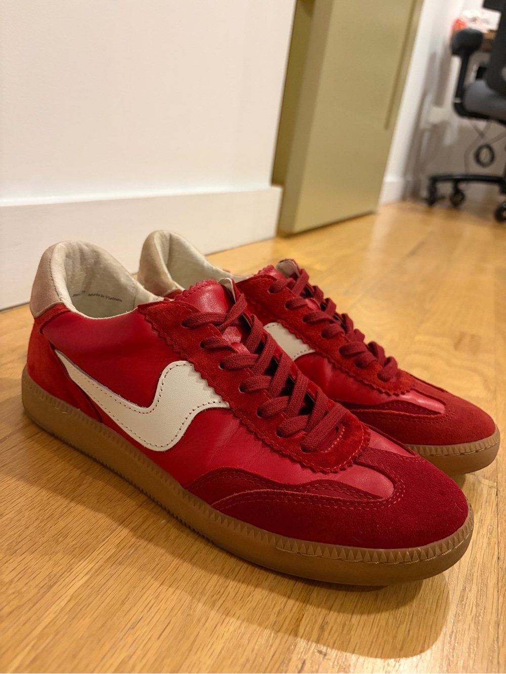 Dolce Vita Notice Sneakers in Crimson Suede